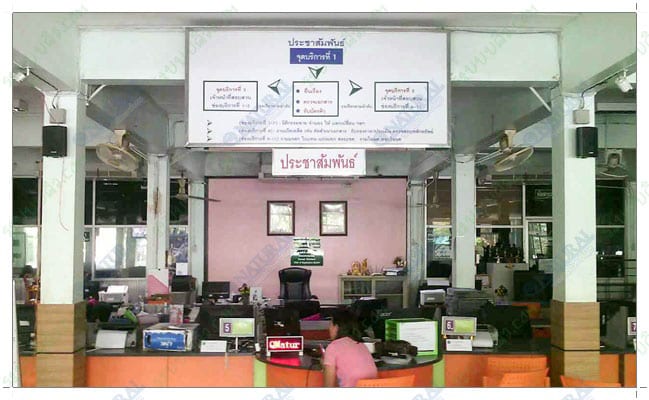 ระบบคิว บัตรคิว และอุปกรณ์โดยรวม สำนักงานที่ดินจังหวัดสมุทรปราการ