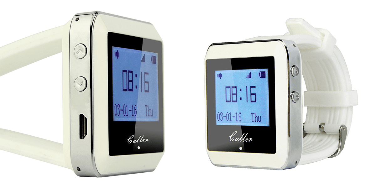 เครื่องรับสัญญาณ ระบบเรียกพนักงาน นาฬิกาข้อมือ LCD