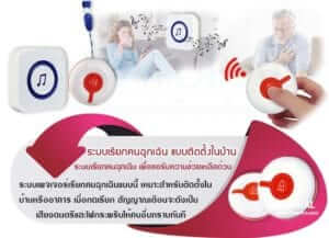 กริ่งกดเรียกพยาบาล หรือ ระบบเรียกคนฉุกเฉิน แบบติดตั้งในบ้าน