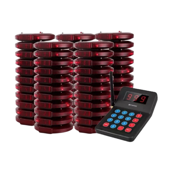 เครื่องเรียกคิว Q Wireless Pager แบบกลม