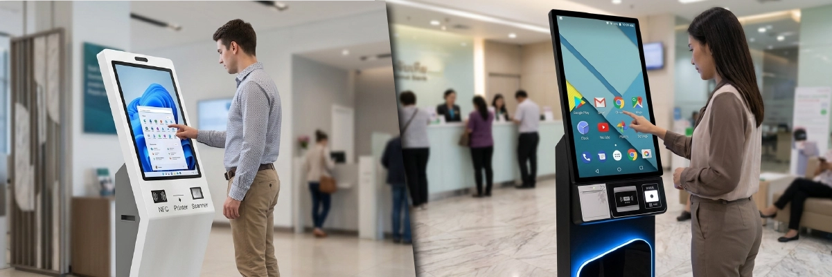 ระบบปฏิบัติการ Windows หรือ Android ของ Self Service Kiosk