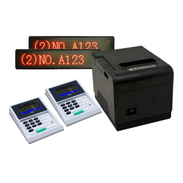 ชุดระบบคิว 2 ช่องบริการ+ป้ายไฟ