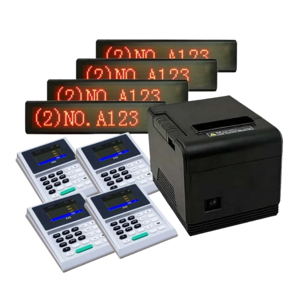 ชุดระบบคิว 4 ช่องบริการ+ป้ายไฟ