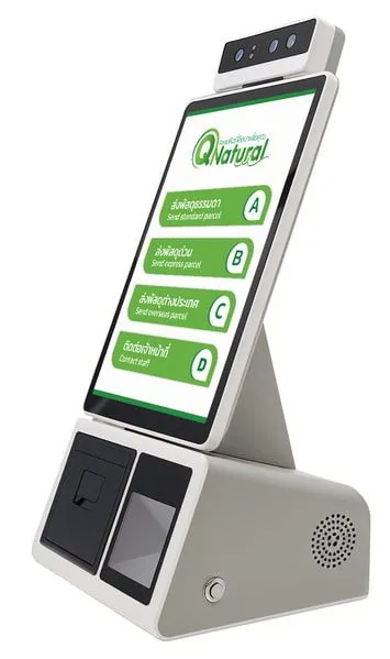 QS-QD10 เครื่องกดบัตรคิว ตั้งโต๊ะ จอสัมผัส Desktop Queue Printer