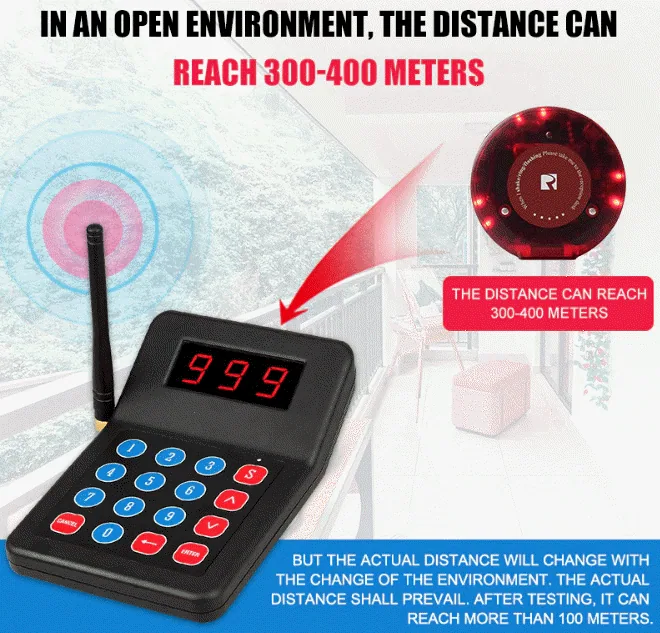 QS-QWP01-20 Wireless Queue Pager