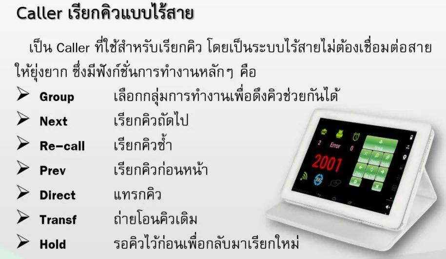 QS-QT03 เครื่องเรียกคิว Queue Calling