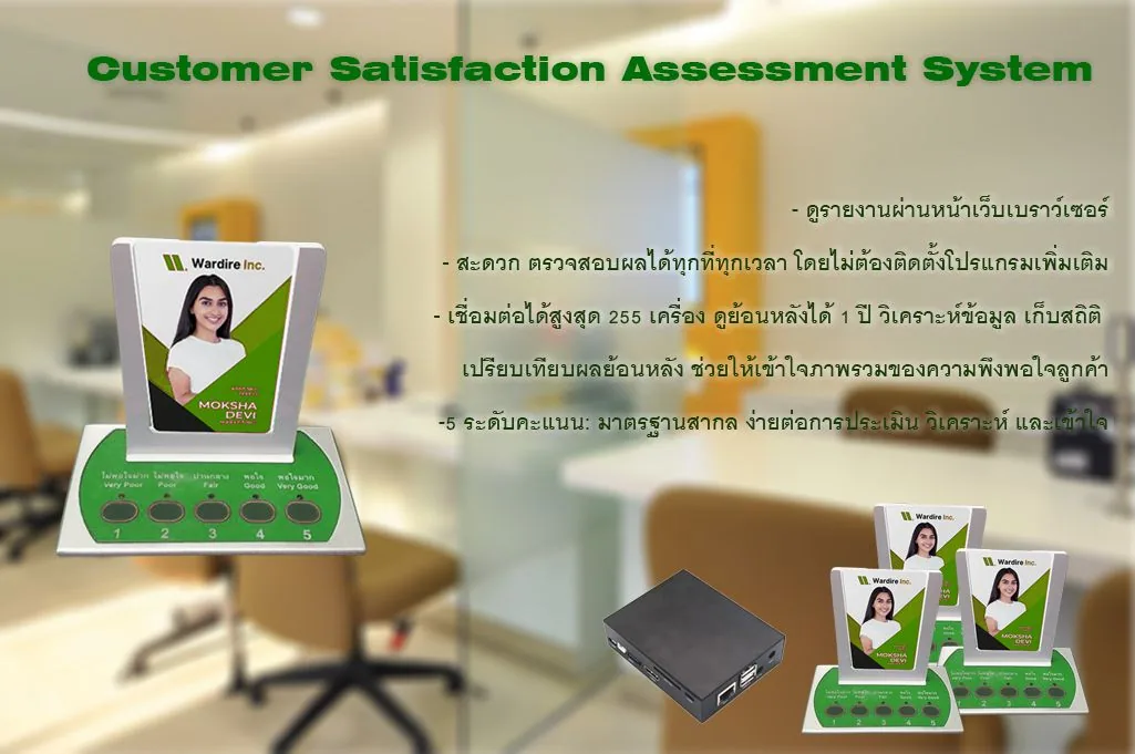 QS-FB03-SET1 เครื่องประเมินความพึงพอใจ Smart FeedBack