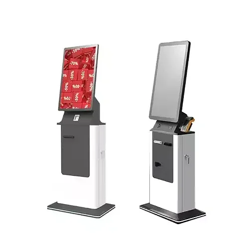 ตู้บริการตนเองตั้งพื้น KDS-030 ทูโทน จอสัมผัส 21.5 นิ้ว พร้อมเครื่องพิมพ์ใบเสร็จ 80mm